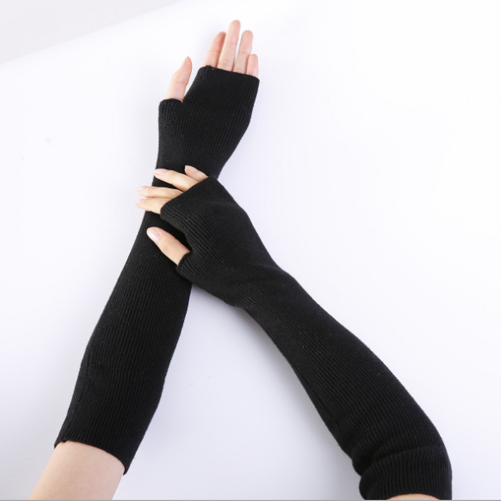 男性と女性のためのユニセックスフィンガーレスグローブ,アーム - Fingerless Glove Knit のレビューと価格