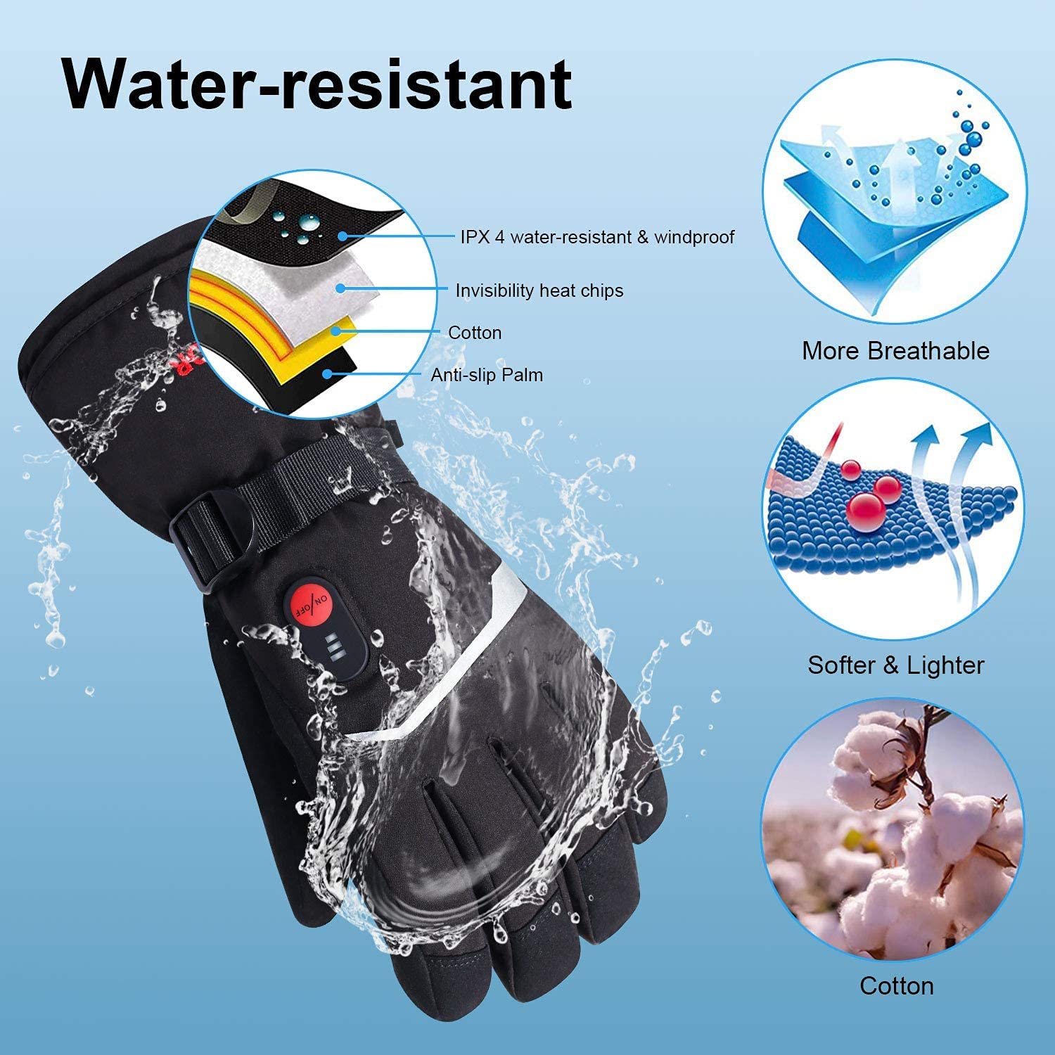 スノーディア-男性と女性のためのサーマルスキーグローブ、防水 - Ski Glove Waterproof のレビューと価格