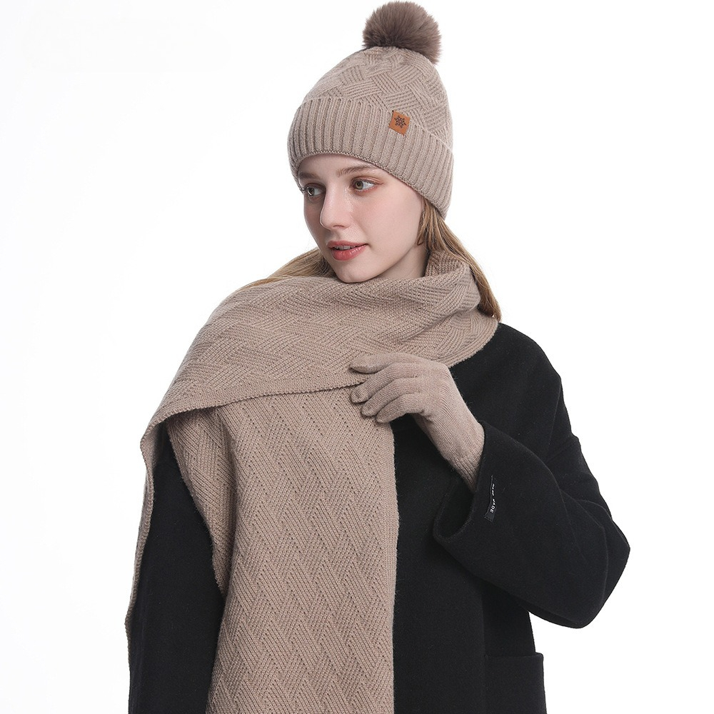 冬の男性用女性用アウトドア暖かいフリース裏地付きニット帽防寒 - Wool Glove Lined のレビューと価格