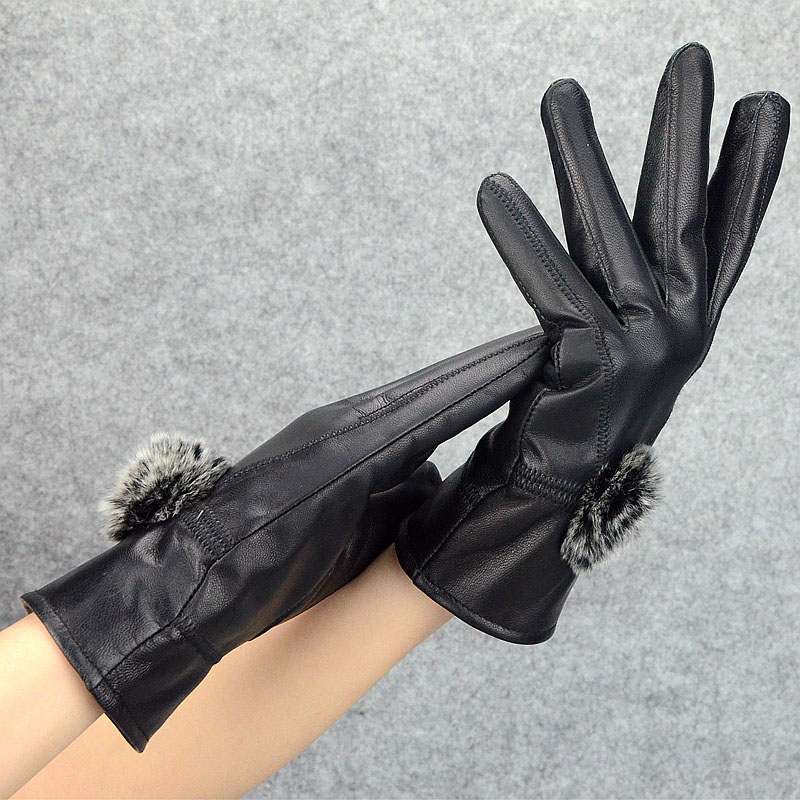 女性の冬の革手袋ウール裏地暖かい女性 2019 厚い革グロー - Wool Glove Lined のレビューと価格