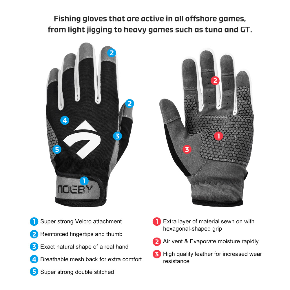 NOEBY 釣り用手袋 滑り止め フルフィンガー 耐切創性  - Cut Resistant Glove のレビューと価格