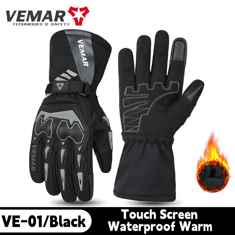 VE-01 防水冬用バイクグローブ メンズ 保温ライディング - Winter Glove Insulated のレビューと価格