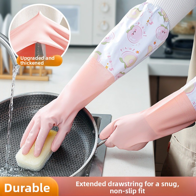 冬用暖かい防水食器洗い用手袋、フリース裏地付き厚手ゴムラテッ - Dish Glove Rubber のレビューと価格