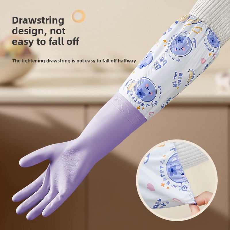 冬用暖かい防水食器洗い用手袋、フリース裏地付き厚手ゴムラテッ - Dish Glove Rubber のレビューと価格