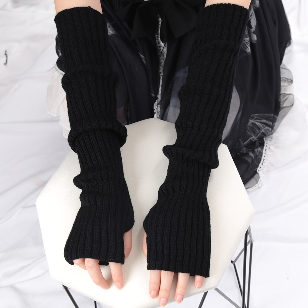 2025年新作 52cm レディース ニットアームスリーブ  - Fingerless Glove Knit のレビューと価格