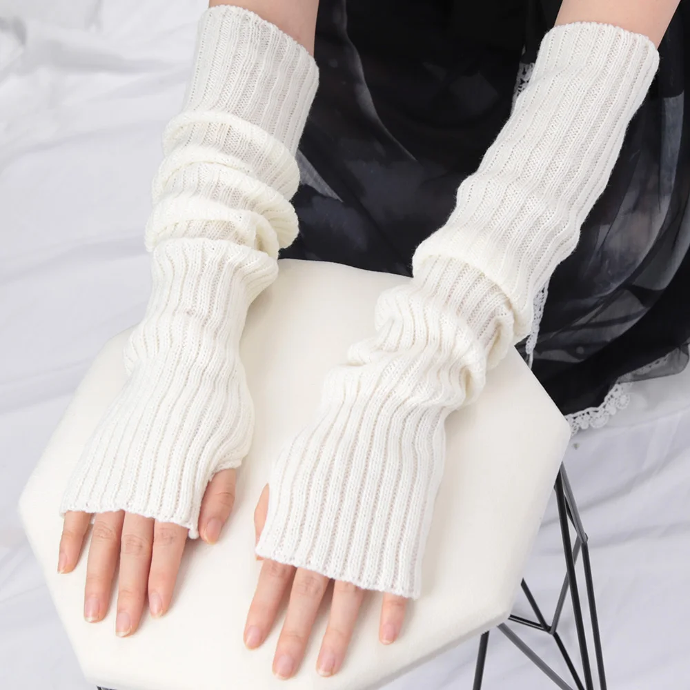 2025年新作 52cm レディース ニットアームスリーブ  - Fingerless Glove Knit のレビューと価格