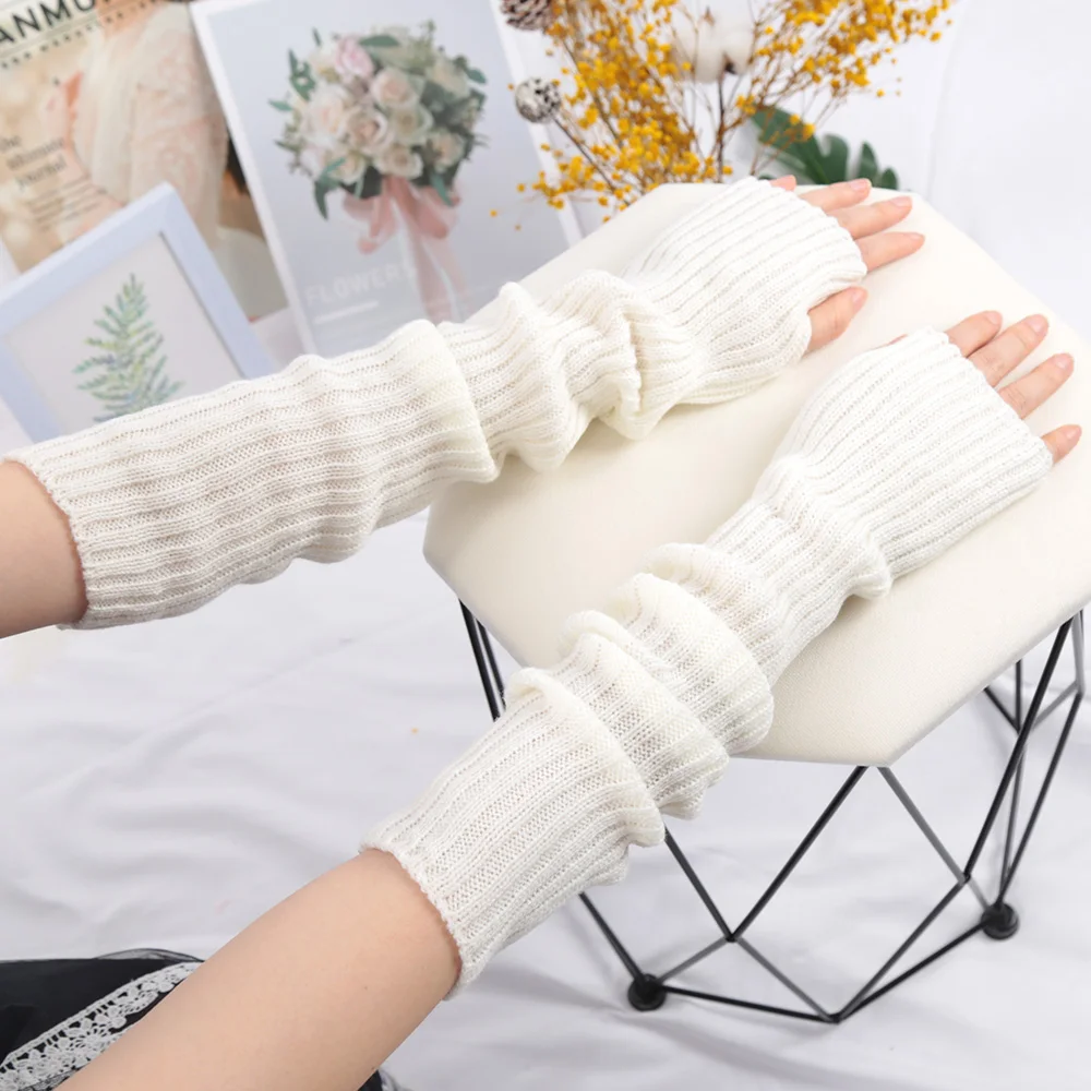 2025年新作 52cm レディース ニットアームスリーブ  - Fingerless Glove Knit のレビューと価格