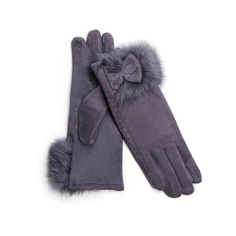 冬の女性のスエードレザーぬいぐるみ手首ミトン女性厚いプラス豪 - Leather Driving Glove のレビューと価格