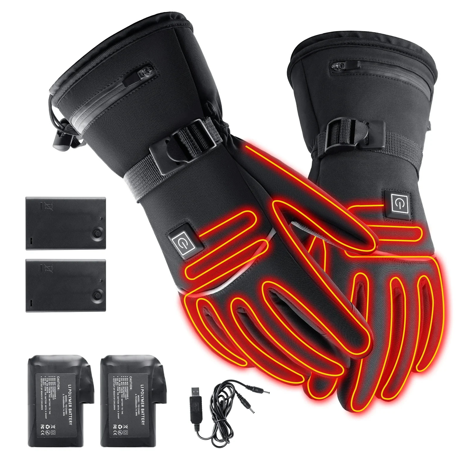 電気加熱手袋オートバイ冬モト加熱手袋暖かい防水充電式加熱サー - Gardening Glove Waterproof のレビューと価格