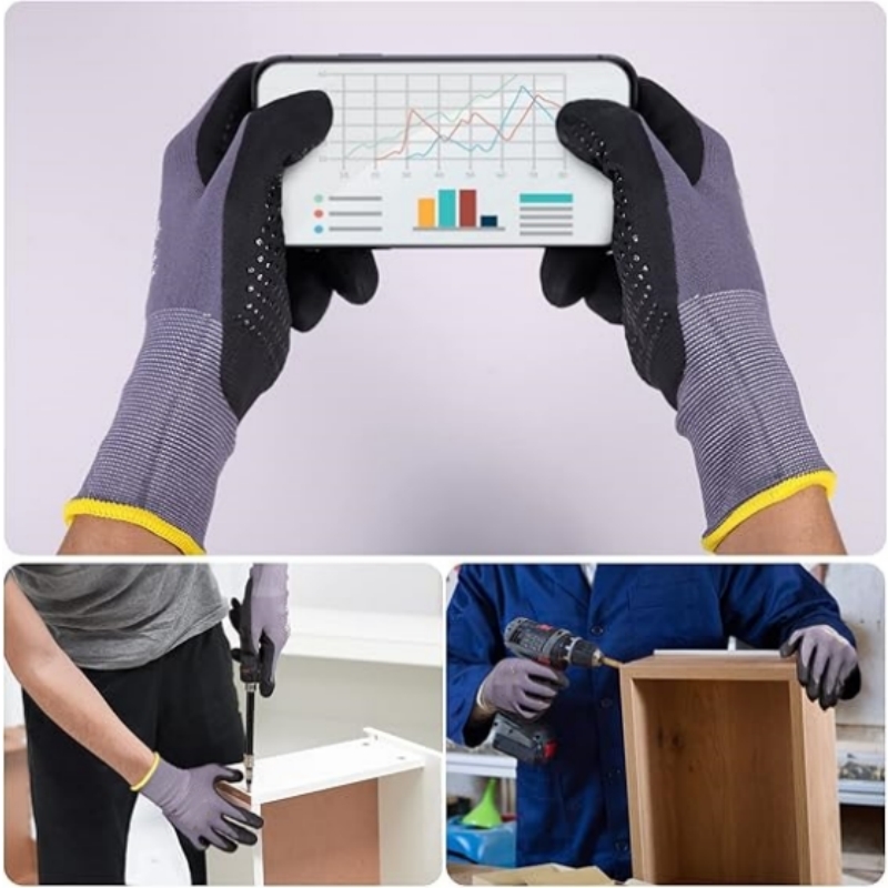マイクロフォーム安全作業用手袋 ナイロンニトリルコーティング - Nitrile Mechanic Glove のレビューと価格