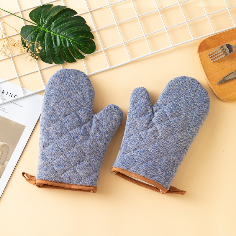 2 個の厚みのあるオーブンミットホームキッチン格子ミット高温 - Oven Mitt Silicone のレビューと価格