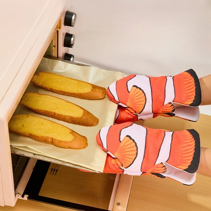 1PC、綿製オーブンミット、耐熱性、滑り止め、ベーキンググロ - Oven Mitt Silicone のレビューと価格
