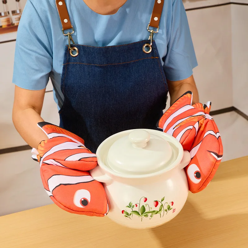 1PC、綿製オーブンミット、耐熱性、滑り止め、ベーキンググロ - Oven Mitt Silicone のレビューと価格