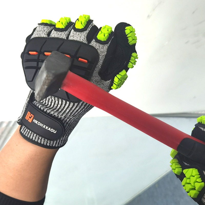 新しい TPR 機械的耐衝撃手袋 CE 認定レベル 5 耐切 - Work Glove Impact のレビューと価格
