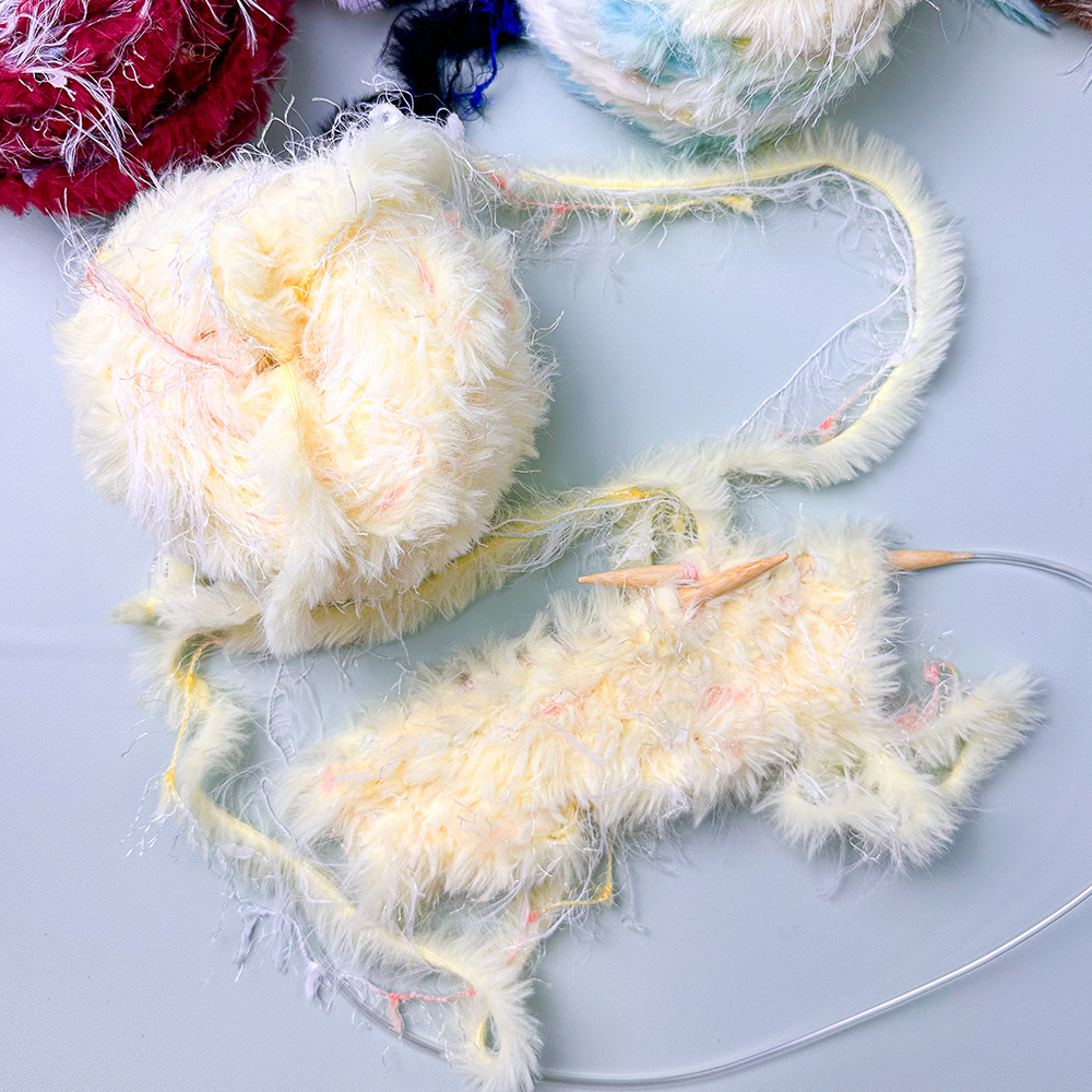 100g 手編み用ラインファー ラインポリエステルウール。  - Wool Glove Lined のレビューと価格