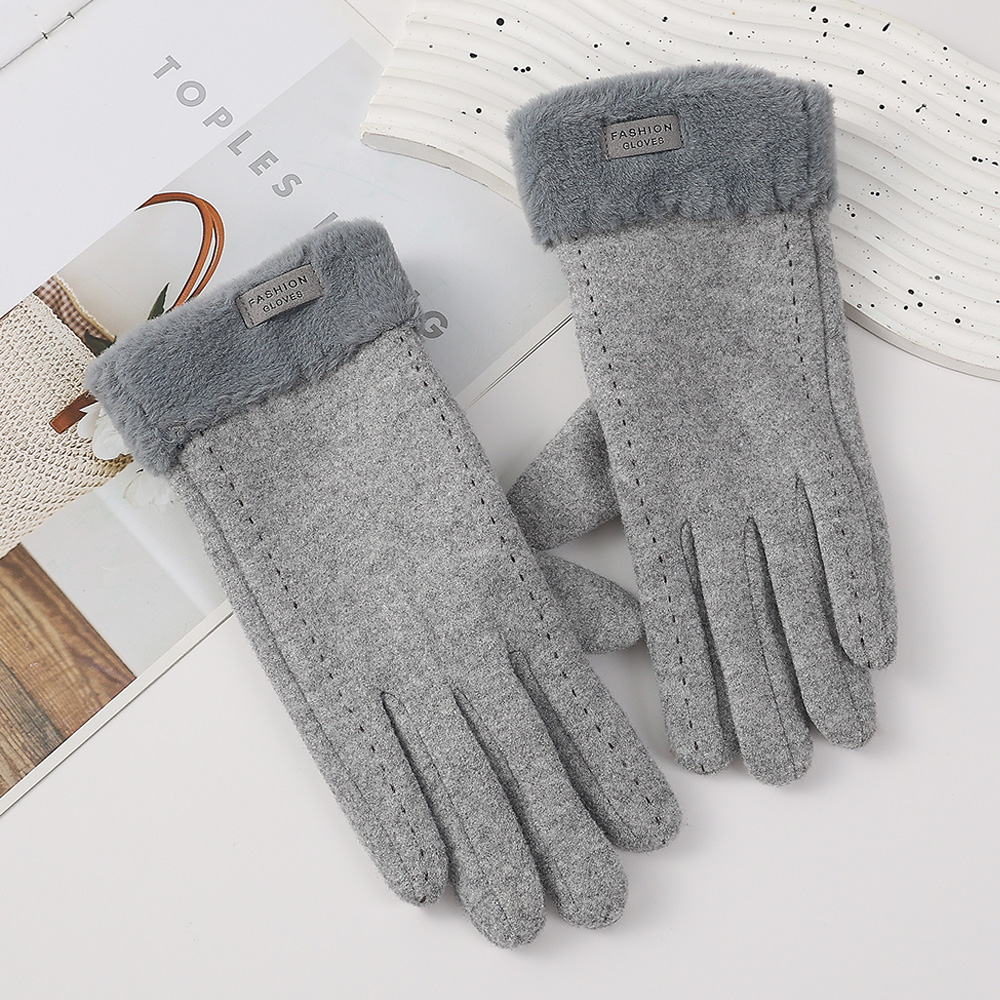 女性用フリース裏地付きタッチスクリーングローブ、ミトン、フリ - Wool Glove Lined のレビューと価格
