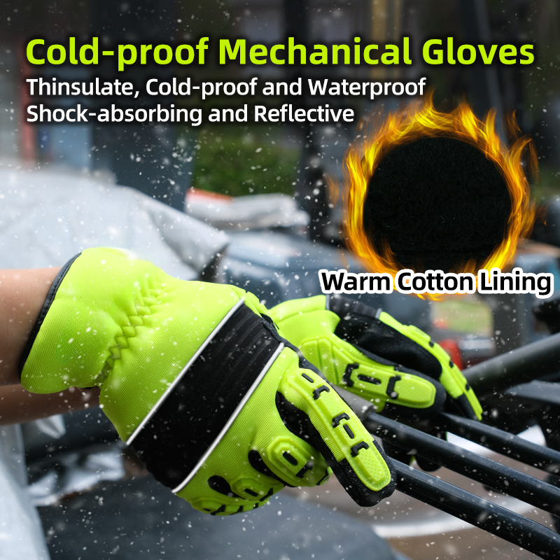 5mm TPR耐衝撃性、耐寒防水安全手袋、物流・冷蔵倉庫用防 - Work Glove Impact のレビューと価格