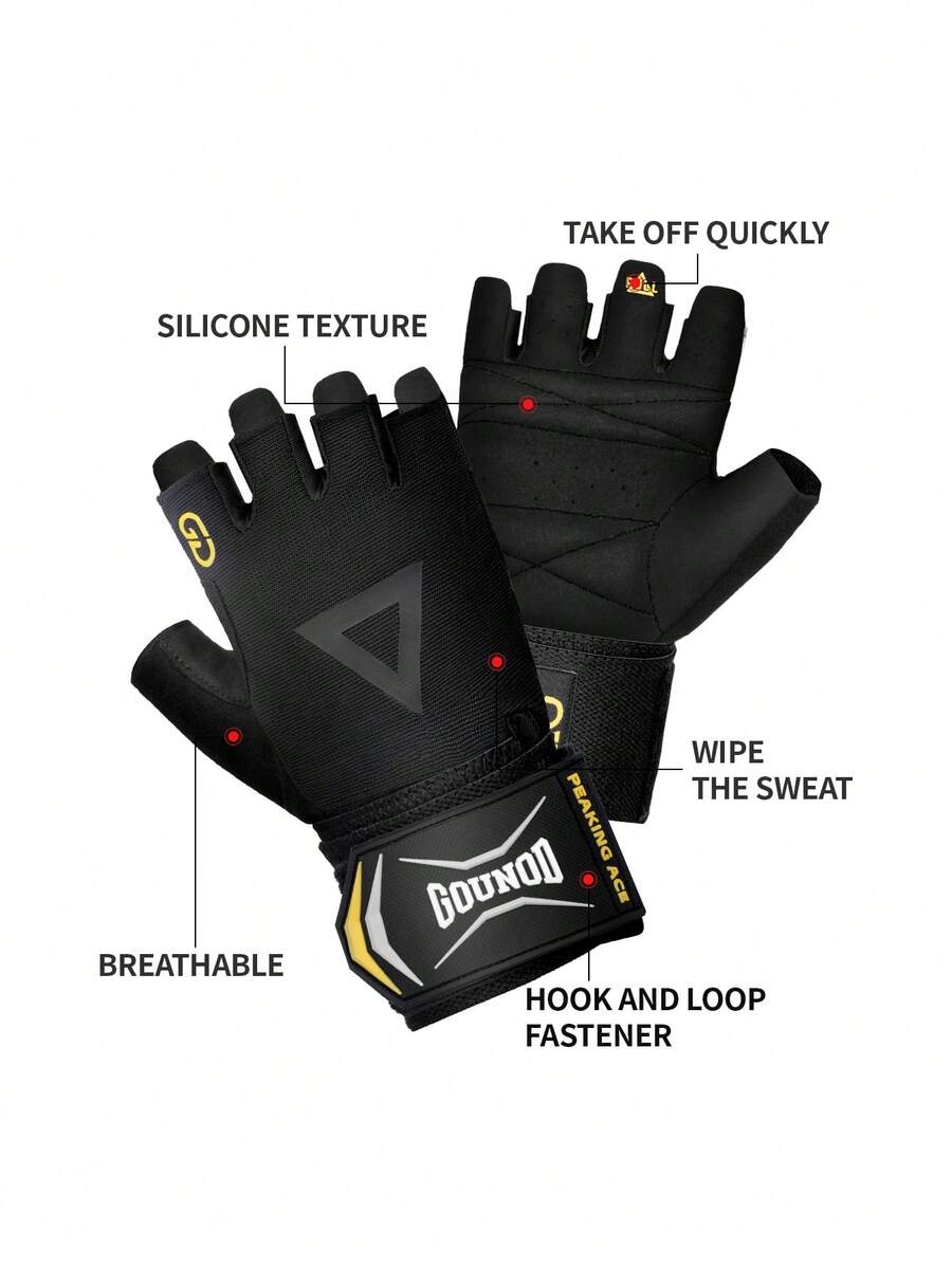 1 ペア GOUNOD ヘビーウェイト ジム グローブ ウェ - Workout Glove Gym のレビューと価格