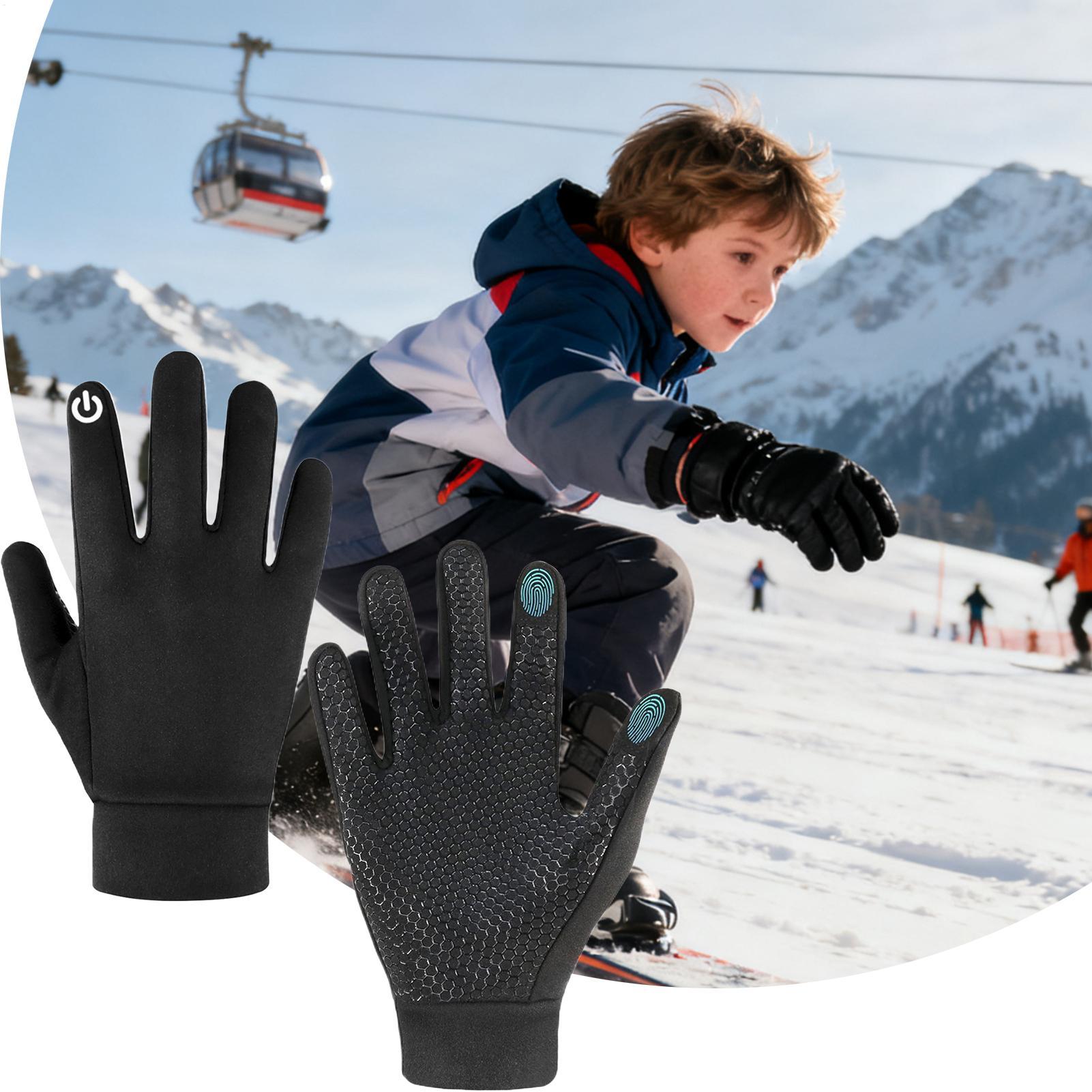 子供用冬用手袋 タッチスクリーン対応 暖かい手袋 子供用断熱 - Winter Glove Insulated のレビューと価格