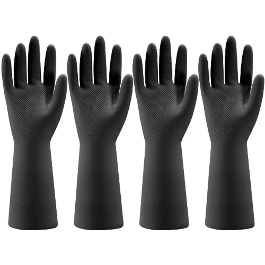 4組のゴム製キッチン食器洗い用手袋 - 食器洗いや掃除作業用 - Dish Glove Rubber のレビューと価格