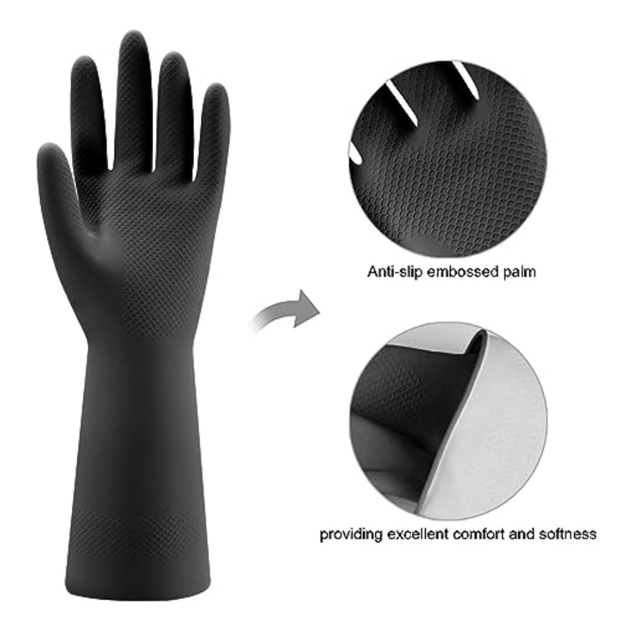4組のゴム製キッチン食器洗い用手袋 - 食器洗いや掃除作業用 - Dish Glove Rubber のレビューと価格