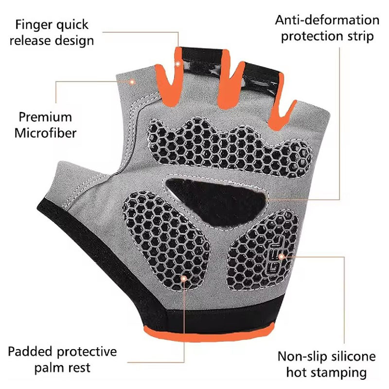 通気性のある滑り止めハーフフィンガーグローブ フィットネス  - Workout Glove Gym のレビューと価格