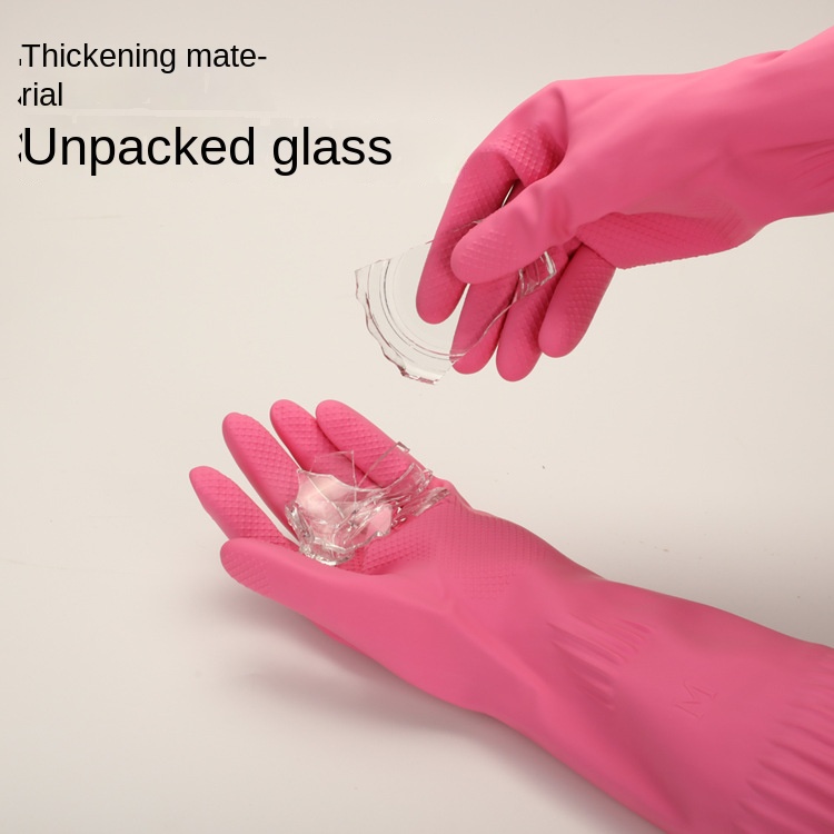 極厚のピンクのゴム製食器洗い用手袋、拡張ラテックス、耐摩耗性 - Dish Glove Rubber のレビューと価格