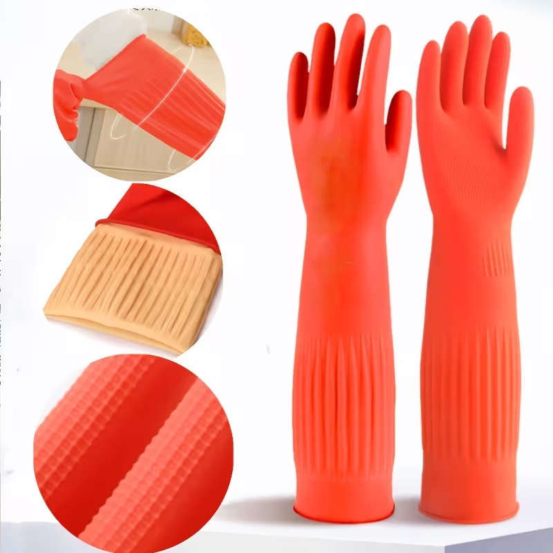 ゴム製食器洗い用クリーニンググローブ再利用可能な防水家庭用キ - Dish Glove Rubber のレビューと価格