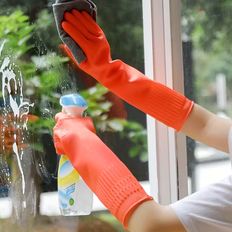 ゴム製食器洗い用クリーニンググローブ再利用可能な防水家庭用キ - Dish Glove Rubber のレビューと価格