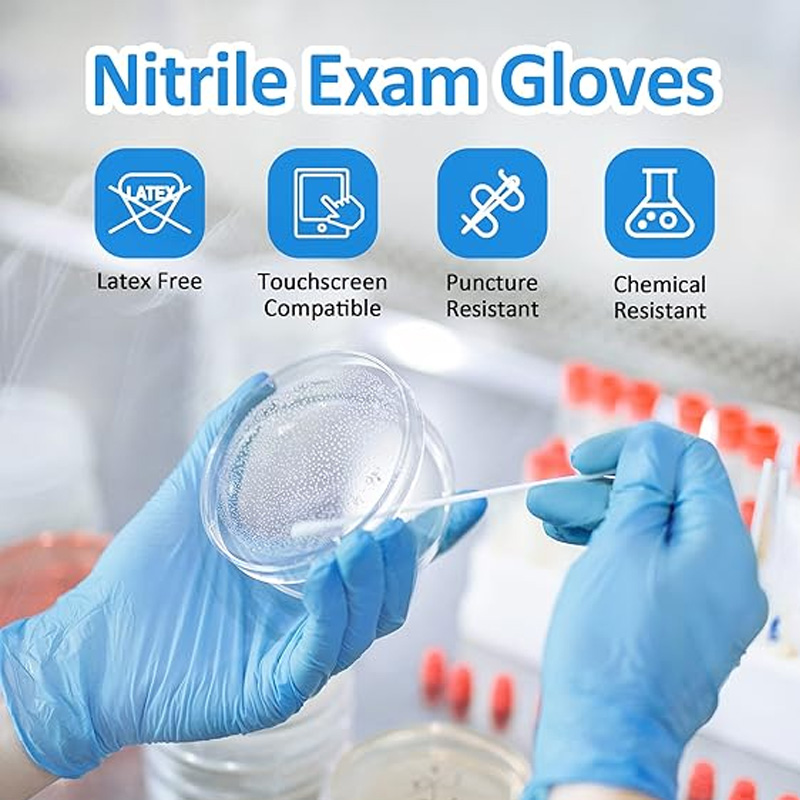 医療用グレード ブルーニトリルグローブ 100枚入り、ラテッ - Exam Glove Nitrile のレビューと価格