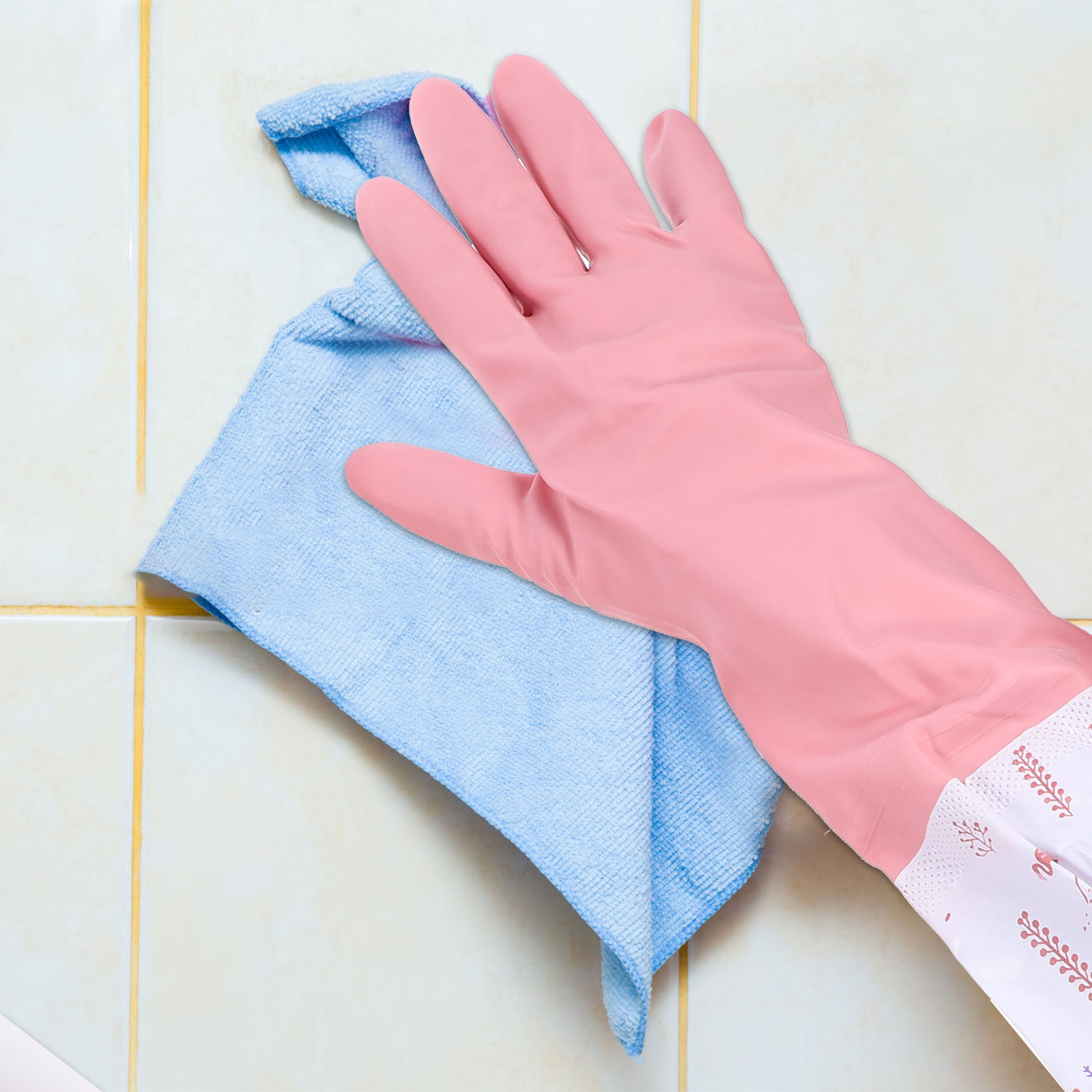 2組の手袋 クリーニング 防水 食器洗い 女性用 食器洗い機 - Dish Glove Rubber のレビューと価格