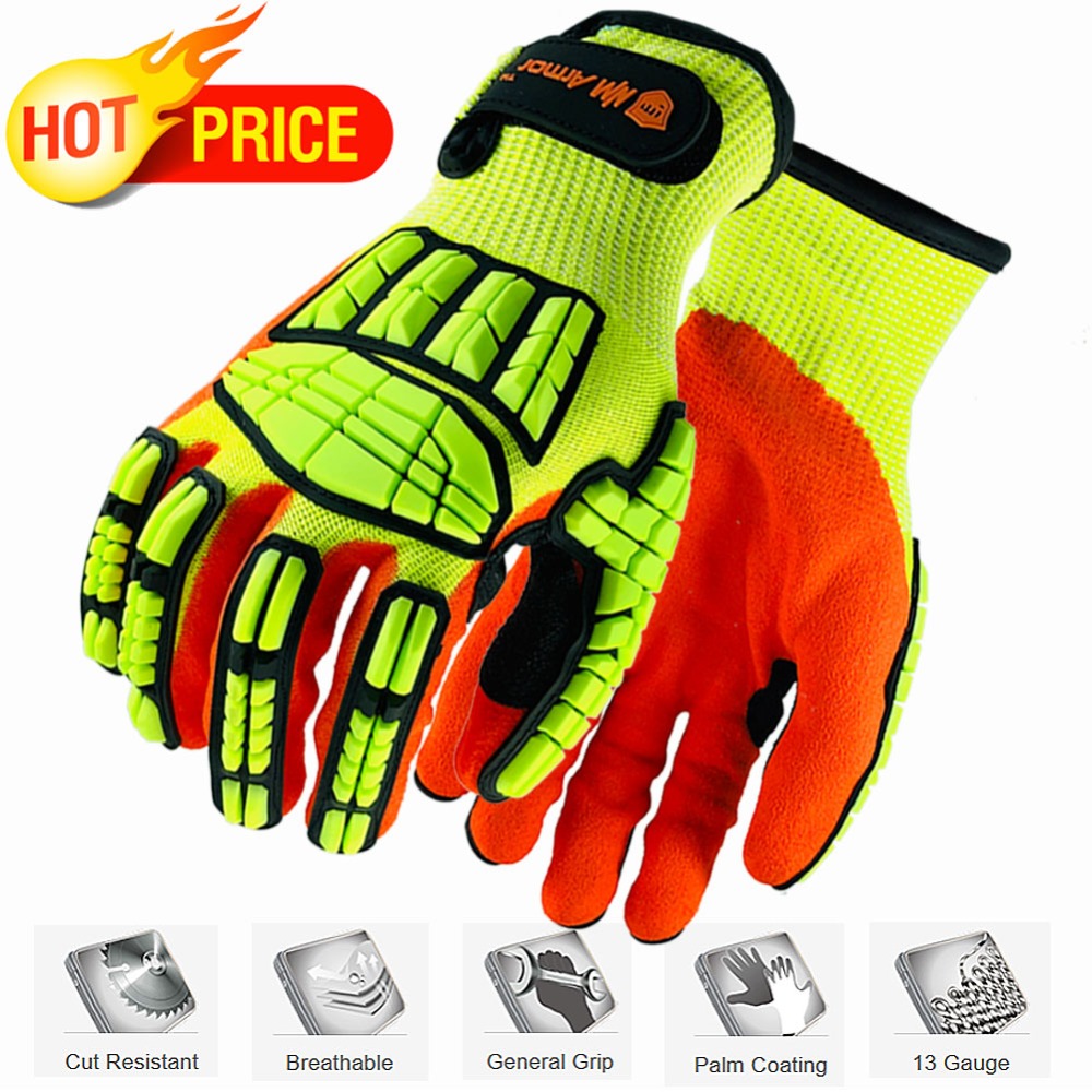 Nm安全作業,切断耐性,5レベル,タッチ振動,衝撃保護,卸売 - Work Glove Impact のレビューと価格