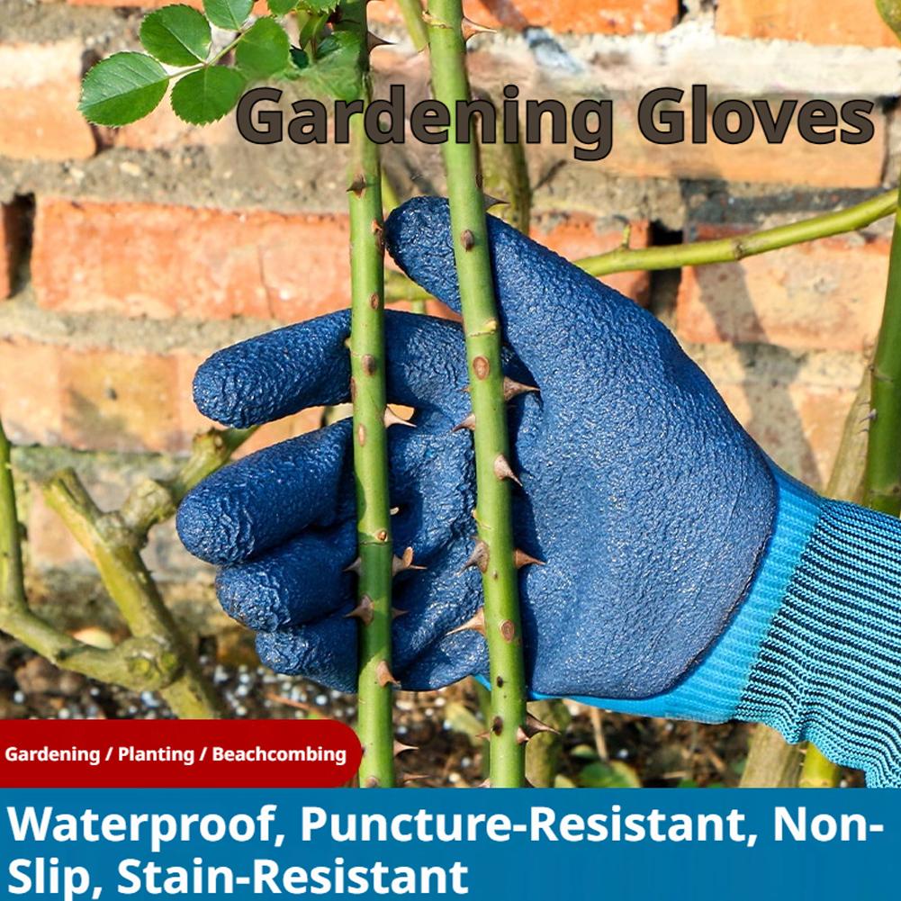耐刃性防水ガーデニンググローブ、滑り止めグリップ付き、ビーチ - Gardening Glove Waterproof のレビューと価格