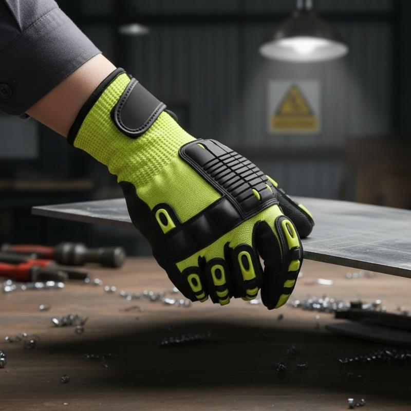 耐切創安全作業用手袋、防振、耐衝撃、耐油、ニトリルコーティン - Work Glove Impact のレビューと価格