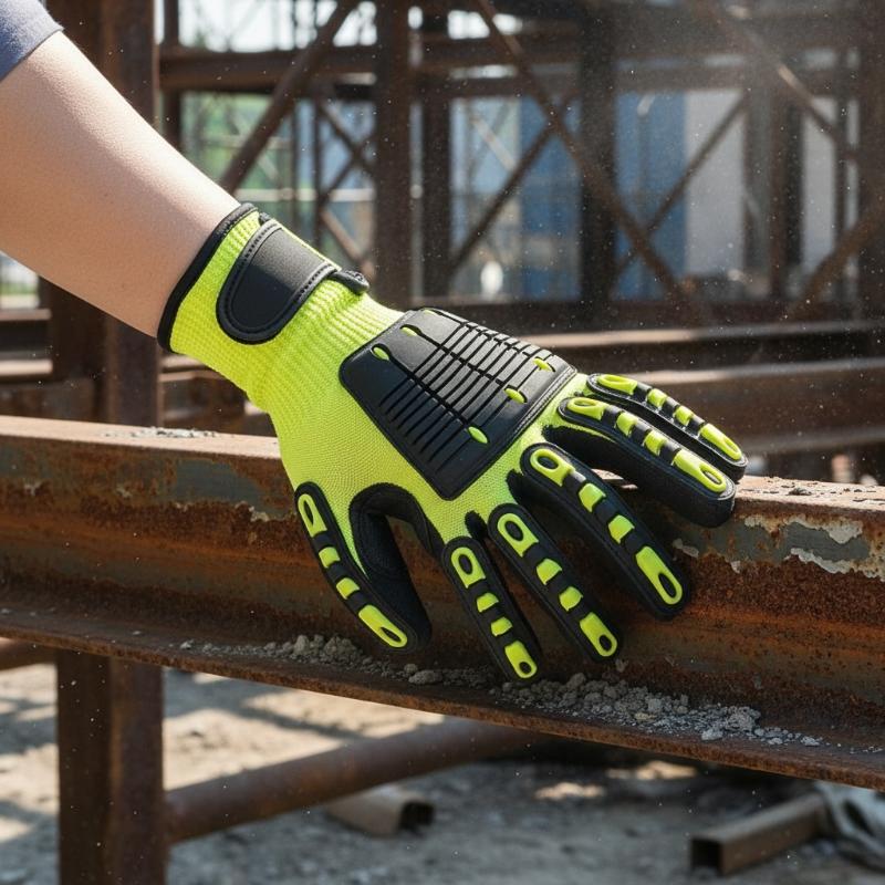 耐切創安全作業用手袋、防振、耐衝撃、耐油、ニトリルコーティン - Work Glove Impact のレビューと価格