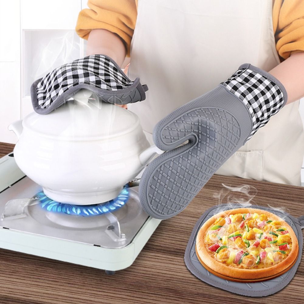 断熱シリコン防熱手袋、オーブンミット、電子レンジベーキングツ - Oven Mitt Silicone のレビューと価格